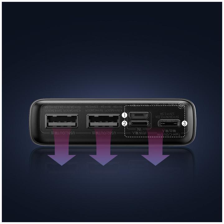 Actual product image Baseus Adaman Metal (20000 mAh, 22.50 W, 74 Wh)