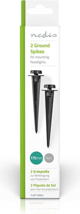 Image du produit Nedis Piquet de terre | 2 pièces | Aluminium | Noir