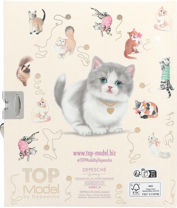 Image du produit Magni Journal intime TOPModel Kitty KITTY and DOGGY (18,5 x 15,5 x 3 cm, À rayures)