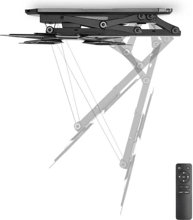 Produktbild Nedis Motorbetriebene Deckenhalterung für TV-Geräte - 23 – 55 Zoll - Max. 30 kg - 2 voreingestell (Decke, 55", 30 kg)