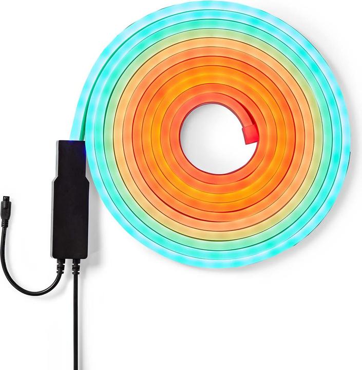 Actual product image Nedis WIFILN51CRGB Smart Full Color LED pásek Wi-Fi | Více barev | 5000 mm | IP65 | 960 lm, F (Multicoloured, 500 cm, Indoor, Outdoor)