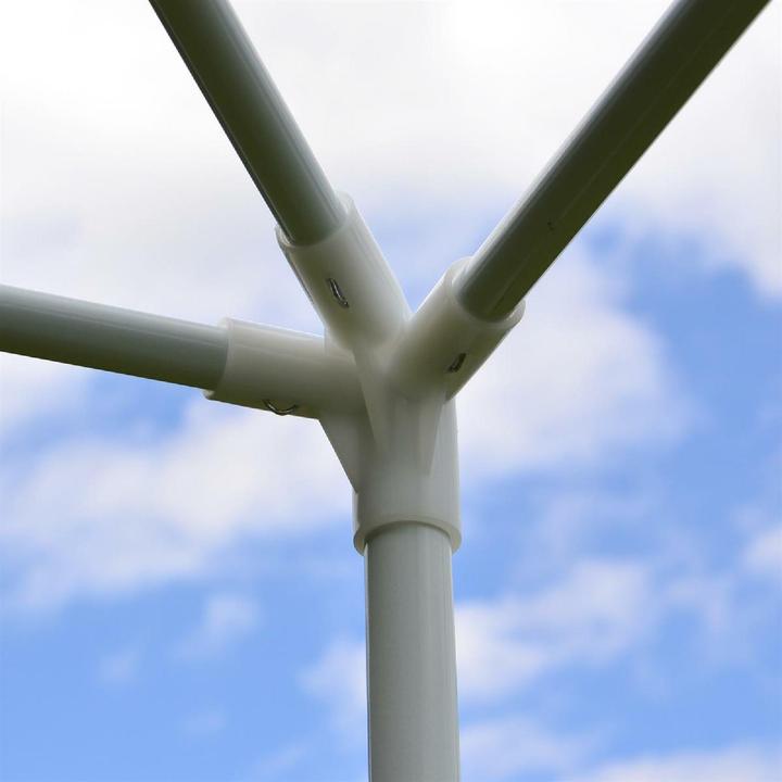 Produktbild VCM Pavillon 3x3 m in grün PE Plane Partyzelt Gartenzelt Stahlgestell Festivalzelt (300 cm, 300 cm)