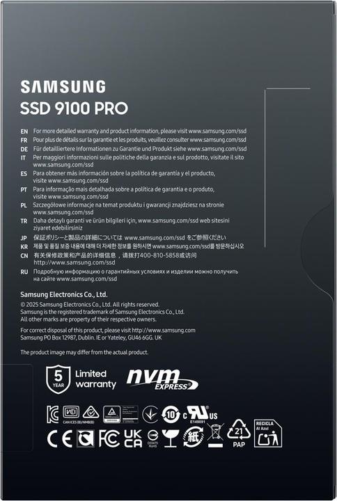 Immagine prodotto Samsung 9100 PRO (2000 GB, M.2 2280)