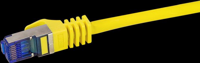 Actual product image LogiLink Patch cord Ultraflex, Cat.6A, S/FTP, 15 m, yellow withCat.7 raw cable, extra flexible & soft cable m (S/FTP, CAT6a, 15 m)
