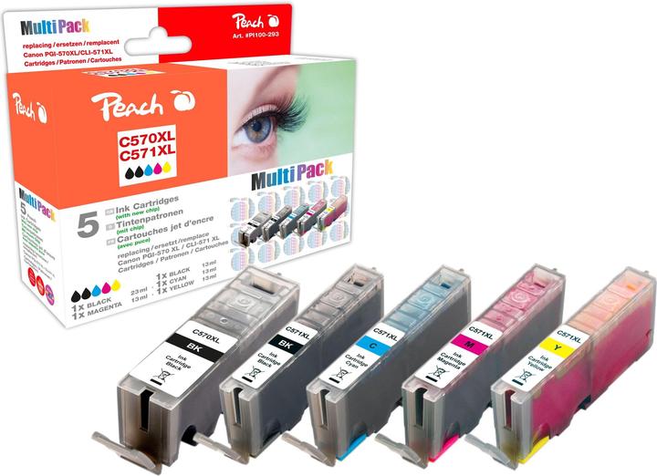 Peach Pgi-570xl/Cli-571xl (M, PBK, BK, C, Y)
