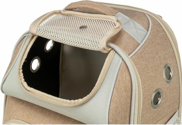 Image du produit Trixie Sac à dos pour transport d'animaux Willow Beige/Brun (Chat, Chien, Réflecteurs, Respirant)