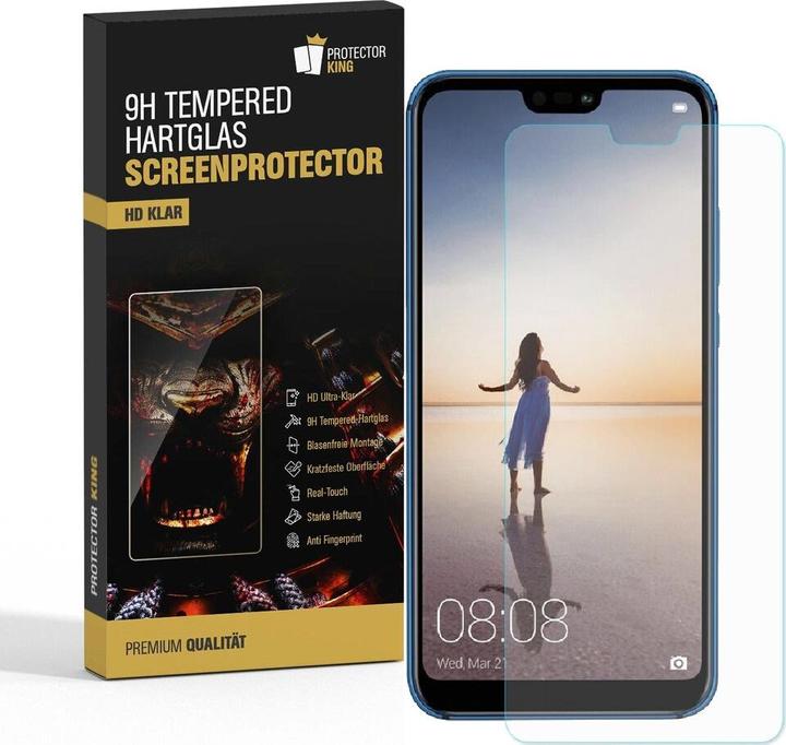 Produktbild Protectorking 3x 3D A++ echtes Tempered 9H Panzerhartglas KLAR (3 Stück, Huawei P20 Lite)