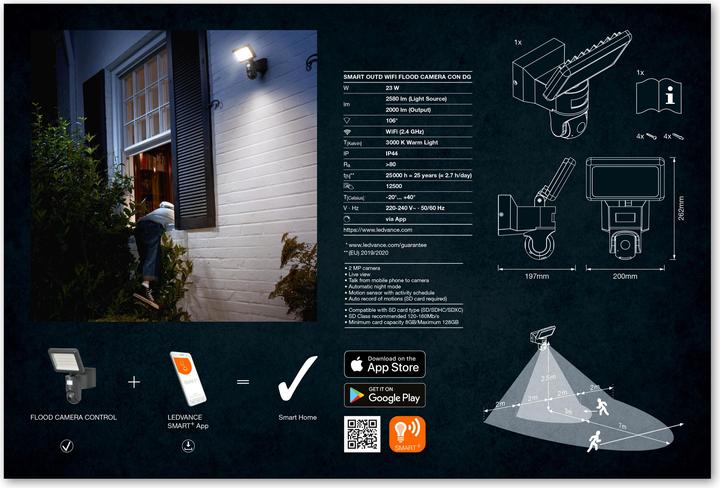 Produktbild Ledvance Smart+ Flood Camera Control (2000 lm, IP44)
