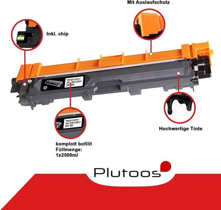 Image du produit Plutoos Brother TN-241BK/245BK Toner XXL compatible, noir