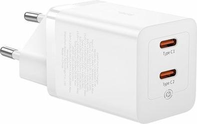 Productafbeelding Baseus Wandlader GaN5 40W, 2x USB C (Wit) (40 W)