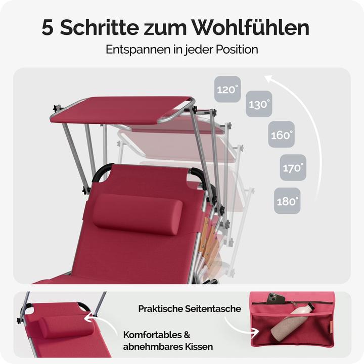 Produktbild Casaria Sonnenliege (210 cm)