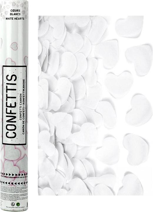 Image du produit Canon à confettis Coeurs Blanc - 40cm