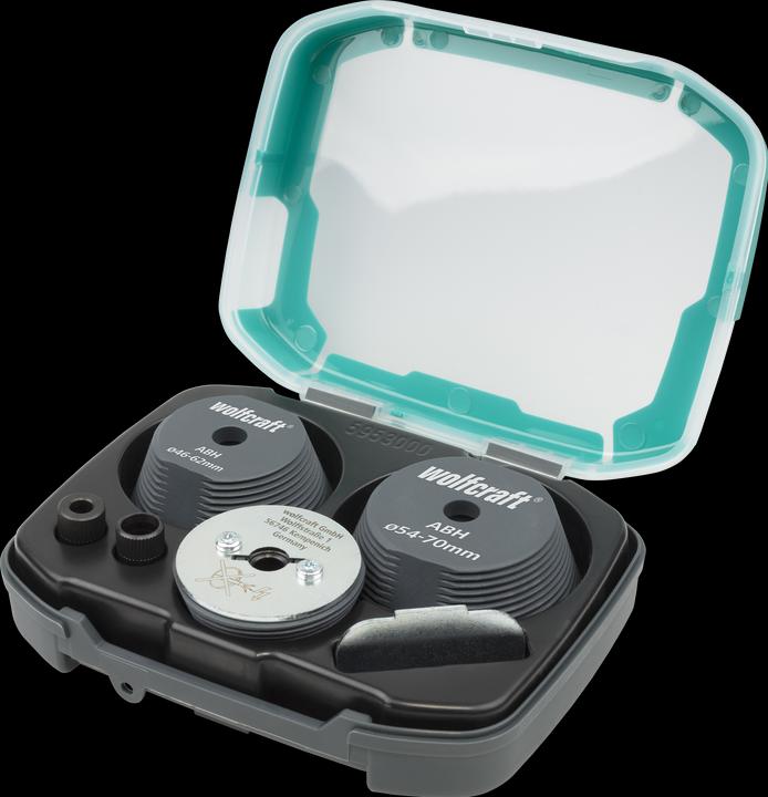 wolfcraft wolfcraft 1 Aufbohrhilfeset Ø35-70mm (70 mm)