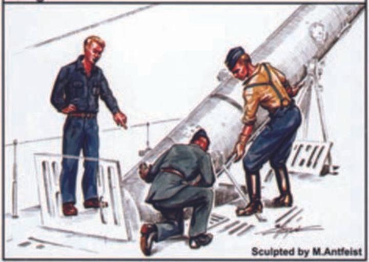 Actual product image CMK U-VII crew loading torpedoes