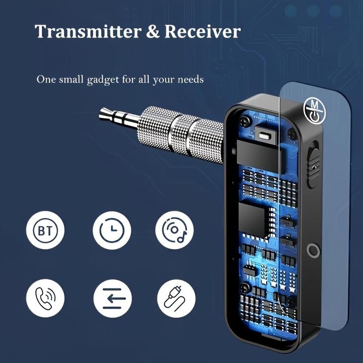 Produktbild PhoneLook Bluetooth 5.0 Audio-Adapter 3,5 mm Dual-Funktion Sender Empfänger USB wiederaufladbar (Sender & Empfänger)