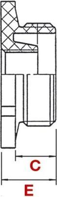 Immagine prodotto Plica Riduzione esagonale ROSSA M40/M25 PA6 M40 - M25 plastica grigio chiaro 90700544