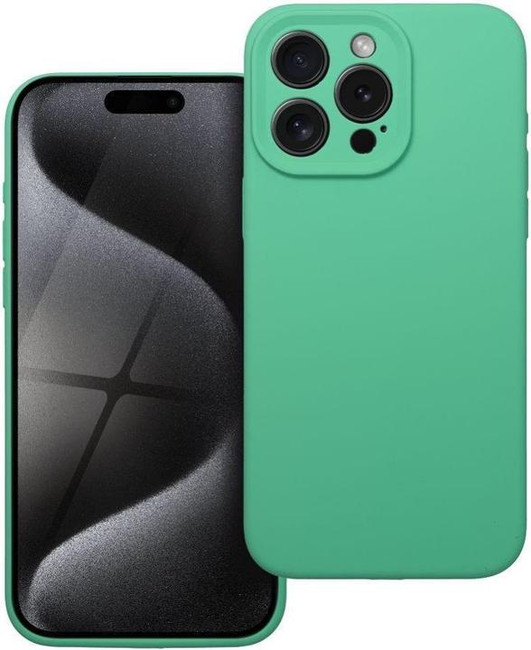 Actual product image OEM Back panel cover Case SILICONE 2mm for IPHONE 15 Pro Max mint (Apple iPhone 15 Pro Max)