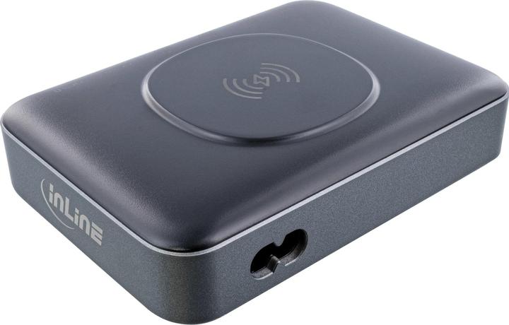 Produktbild InLine Qi Powerstation Multiport, Netzteil, Ladegerät, 4x USB Typ-C, 2x USB Typ-A, GaN, 100W, Wirel (100 W)