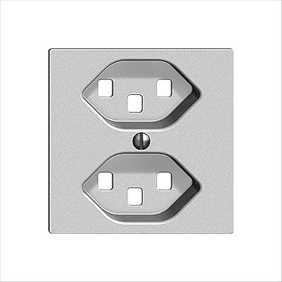Image du produit Feller Kit de cache prise 2xT23 silver