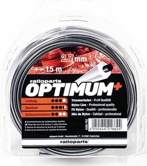 Ratioparts Nylonfaden Optimum ( 4000722071 ) Fadenstärke 2,7 mm Fadenlänge 15 m (Rasentrimmer, Trimmerfaden + Fadenspule)