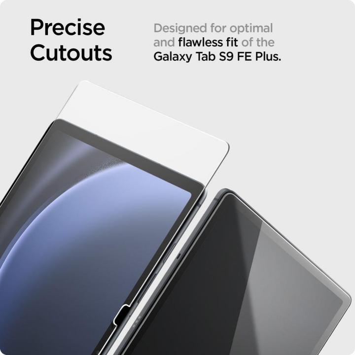 Actual product image Spigen Glas.tR Slim tempered glass for Samsung Galaxy Tab S9 FE+ 12.4" X610 / X616B (1 Piece, Galaxy Tab S9 FE+)