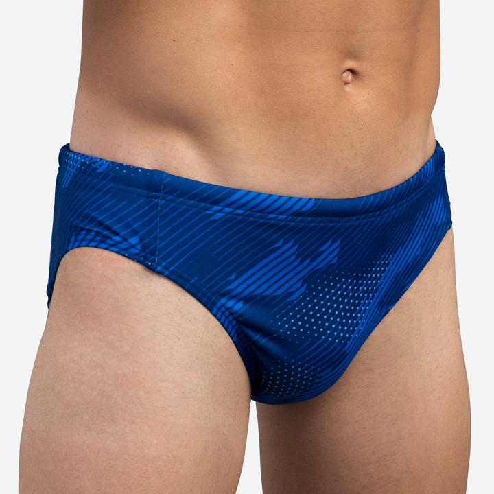 Watko Badehose Slip Wasserball Herren - 500 Camo blau (50)