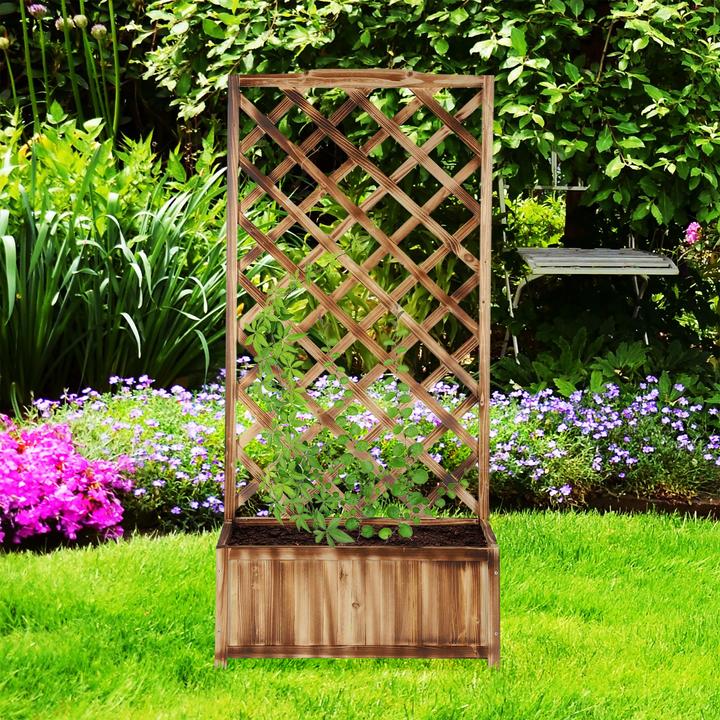 Image du produit Relaxdays Jardinière avec treillis (38 cm, 38 cm)