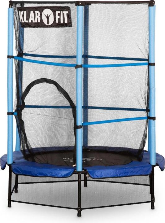 Produktbild Klarfit Rocketkid Blau 140cm Trampolin inkl Sicherheitsnetz (150 cm)