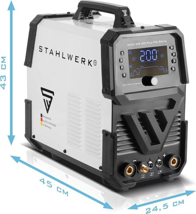 Actual product image Stahlwerk Shielding gas welder AC/DC TIG 200 Puls Pro Digital Spot 200 A