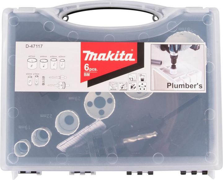 Actual product image Makita Hole saw set sanitary 6tlg (19, 22, 29, 38, 44, 57 mm)