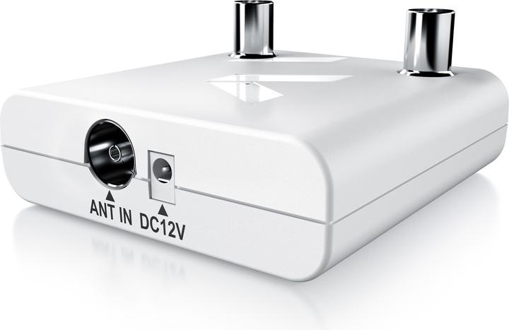 Produktbild Aplic TV Antennenverstärker, DVB-T2, Kabel TV, Radio Verstärker, 2x 13 dB Signalverstärkung, 2x IEC Output (Verstärker)