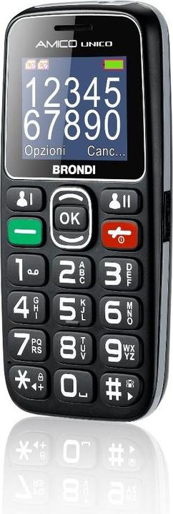 Actual product image Brondi Amico Unico (32 GB, Black, 1.80", Dual SIM, 2G)