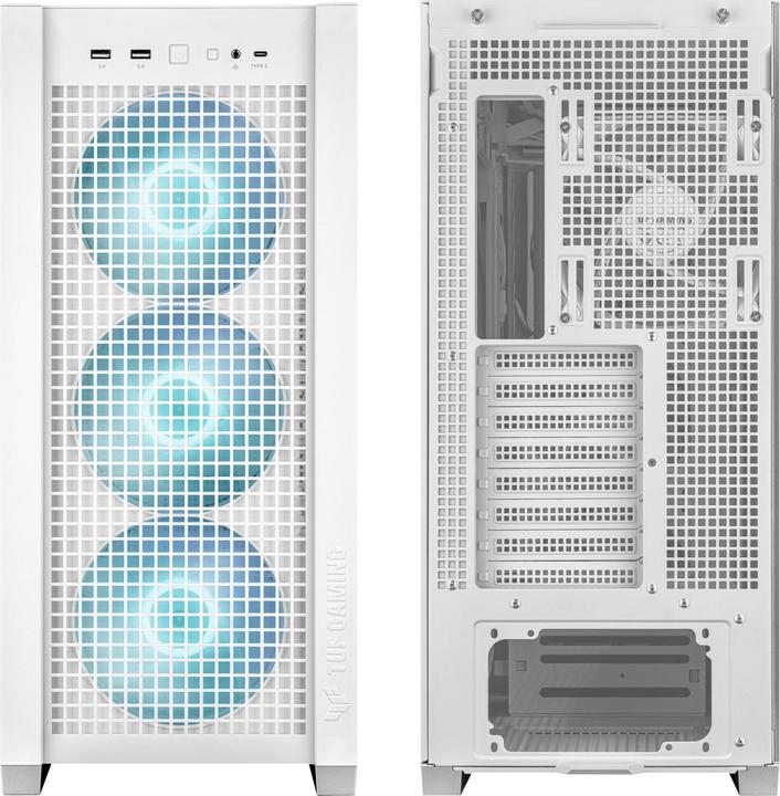 Actual product image ASUS TUF Gaming GT302 TG ARGB White (ATX, mATX, Mini-ITX)