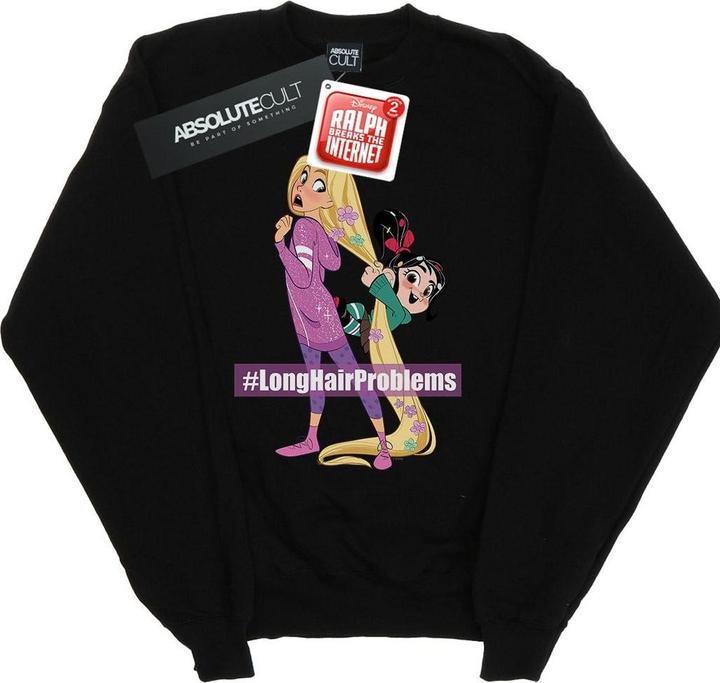 Actual product image Disney Mens Wreck It Ralph Rapunzel And Vanellope Sweatshirt (L)