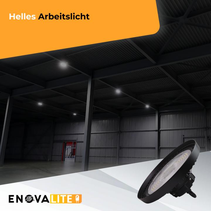 Image du produit Enovalite Luminaire LED Highbay, UFO, EEK : C, 200W, 34000lm, 4000K, noir (34000 lm)