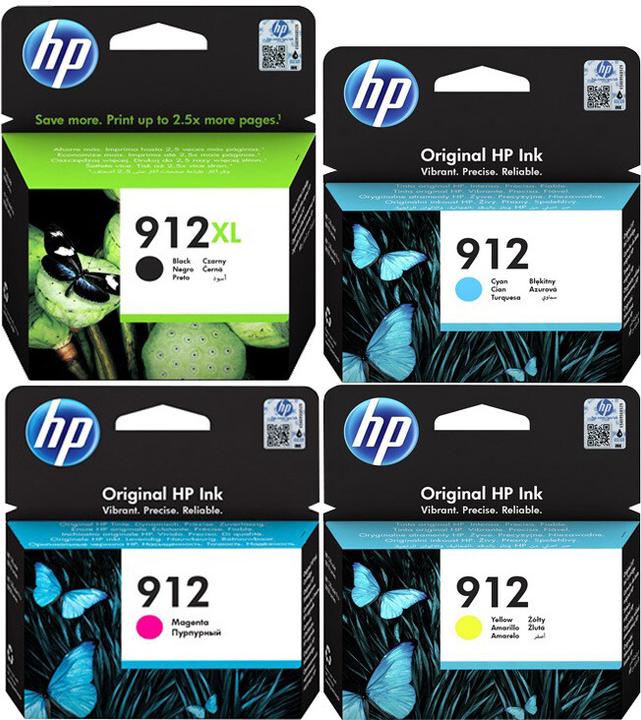 Produktbild HP 4x Original Patronen 912 XL + 912 Set OfficeJet 8012 8014 8015 Pro 8022 8025