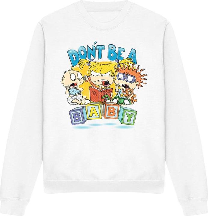 Actual product image Rugrats Unisex Adult Don't Be A Baby Blocks Sweatshirt (XXL)