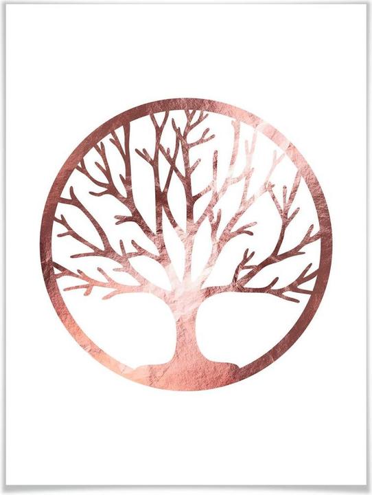 Produktbild Trenddeko Baum des Lebens - Roségold-Optik (24 x 30 cm)