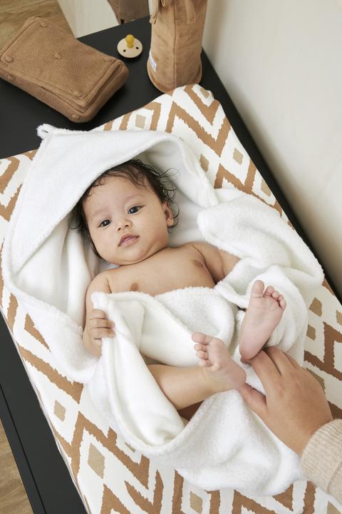 Actual product image Meyco bouclé hooded scarf uni offwhite
