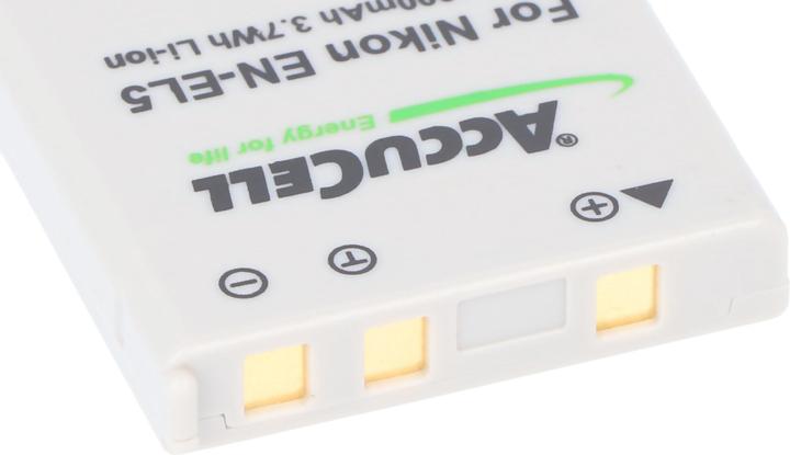 Actual product image AccuCell Akku passend für Nikon EN-EL5, Duracell CP1 (Camera battery)