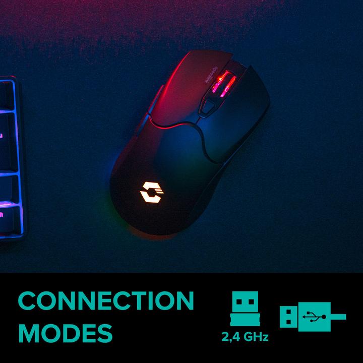 Actual product image Speedlink VELOX Rechargeable RGB Gaming Mouse - Wireless, black (Wireless)