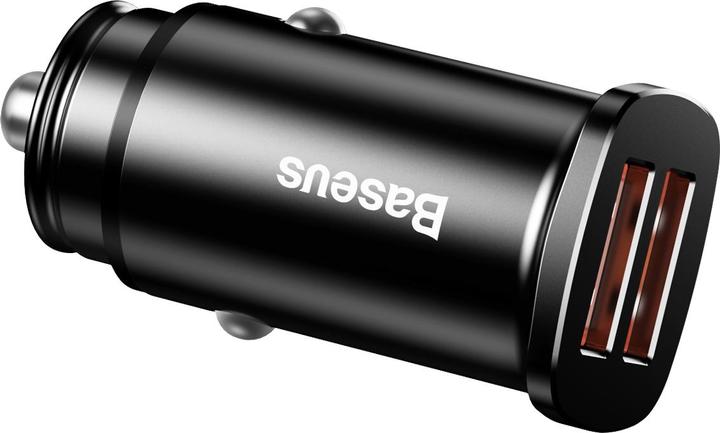 Image du produit Baseus Square metal A+A 30W Dual QC3.0 Quick Car Charger Noir