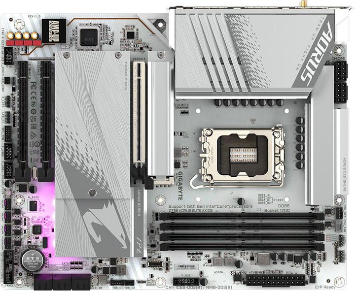Actual product image Gigabyte MB GBT Intel 1700 Z790 A ELITE AX ICE (LGA 1700, Intel Z790 Express, ATX)