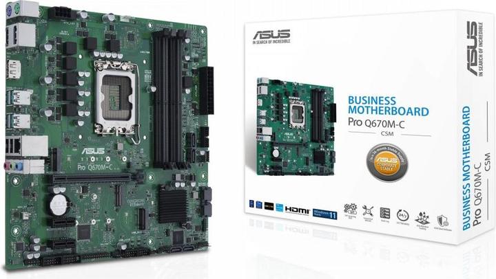 Actual product image ASUS MB PRO Q670M-C-CSM Intel,1700,DDR5,mATX (LGA 1700, Intel Q670, mATX)