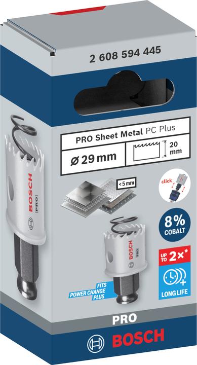 Actual product image Bosch Professional Zubehör PRO Sheet Metal PC Plus hole saw, 29 mm (29 millimetres)