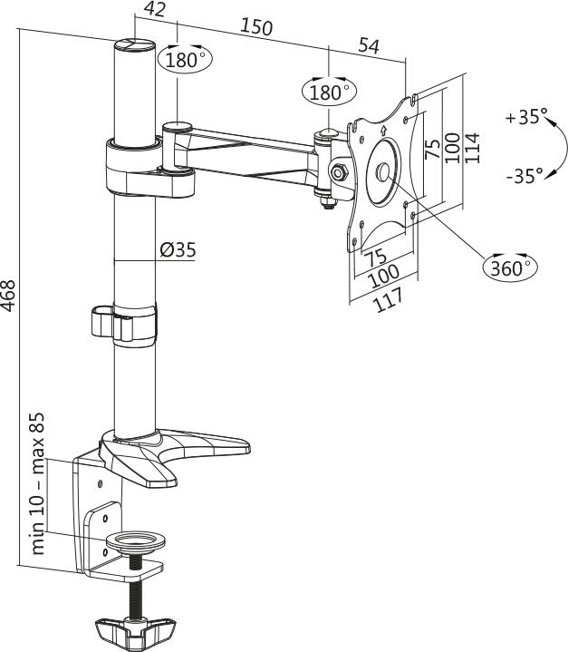Produktbild LogiLink Tischhalterung (Tisch, 27.01")