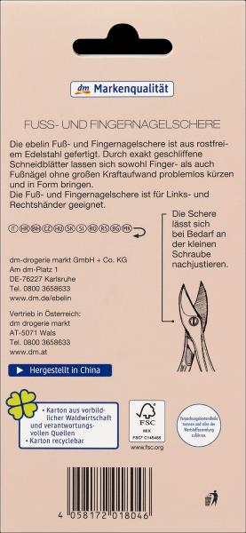 Image du produit dm ebelin Ciseaux à ongles pour les pieds et les doigts