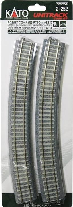 Actual product image Kato H0 Unitrack 2-252 Curved track 2 pcs. (Track H0)