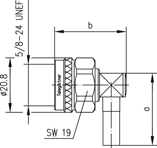 Produktbild Telegärtner N-Kabelwinkelstecker (Antennenkabel)