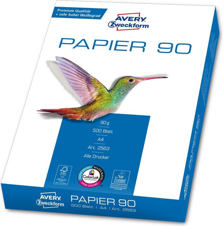 Produktbild Avery Drucker- und Kopierpapier (90 g/m², 500 x, A4)